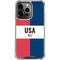 American Flag Color Block iPhone 15 Pro Clear Case